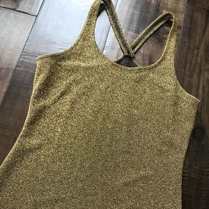 Express gold shimmery tank top